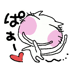 peach-cheeked cute cat sticker