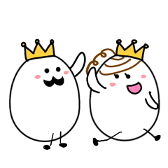 Egg king and princess