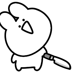 Surreal mini rabbit hysterical