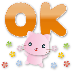 Cute pink cat--Practical greetings daily