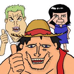 偽麦わらの一味 デマロブラック One Piece Line スタンプ Line Store 偽麦わらの一味 デマロブラック One Piece Line スタンプ Line Store