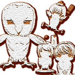 Loose straw white owl cookie arrangement