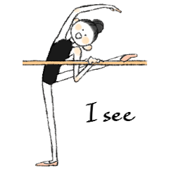 Ballet Lesson Girls Sticker ENG ver.