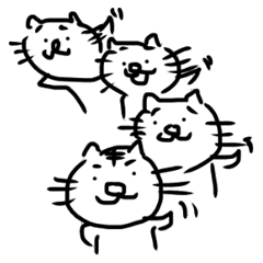 BAKUSOU CATS STICKER2