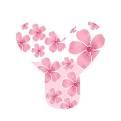 Sweet Cherry Blossom (A-Z) Emoji cute