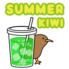 Kiwi Bird Summer Daily Stickers[EN]