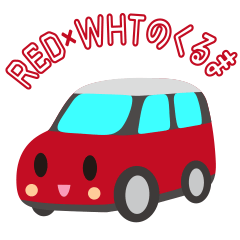 Cute car series [Red-White car]