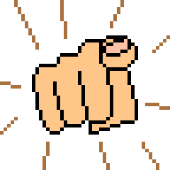 pixel hand