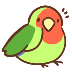 cute Rosy-faced lovebird