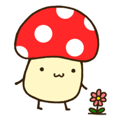 red mushroom Sticker