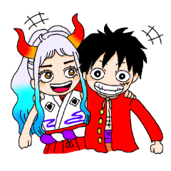 ONE PIECE Yamato Sticker sometimes Luffy