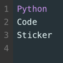 Python Code Animation Sticker