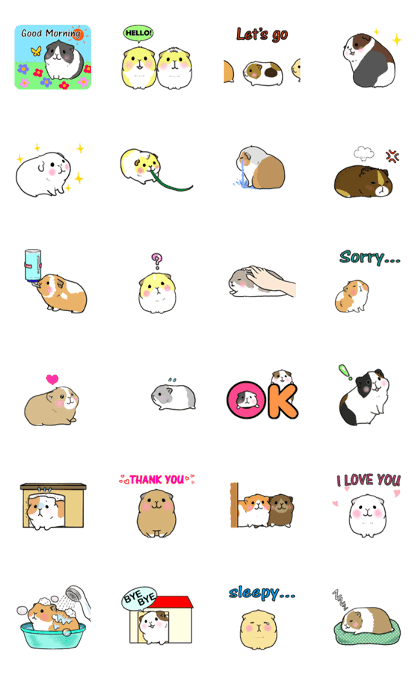 (Animated)Lovely guinea pigs