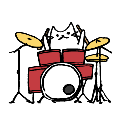 Drummer of cat