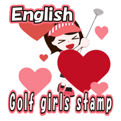 英語每天打高爾夫球 一個會動的可愛女孩