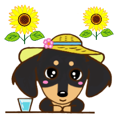 可愛いミニチュアダックス 2 ブラックタン Line スタンプ Line Store 可愛いミニチュアダックス 2 ブラックタン Line スタンプ Line Store