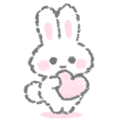 The white bunny stickers 5(tw)