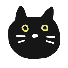 BLACK CAT MEOW STICKER