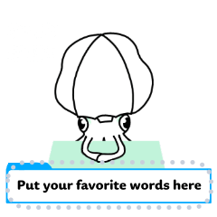 oval squid message sticker 1