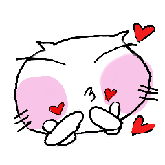 peach-cheeked cute cat english