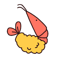 Shrimp tempura business sticker