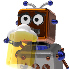 Robot TickTack drunkard BIG stamps