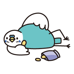 Lazy bird -Blue Budgerigar