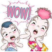 Mumu and Momo cheerful