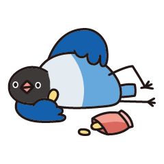 廢廢鳥系列 - 愛情鳥 (藍黑)