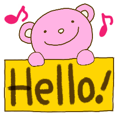 Pink bear Momo vol.2 Hello Thanks Ok etc