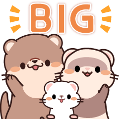 Daily sticker of cute otter (Big)