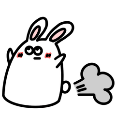 Cute rabbit funny stickers everyday