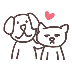 Dog and cat (Minimal Style)