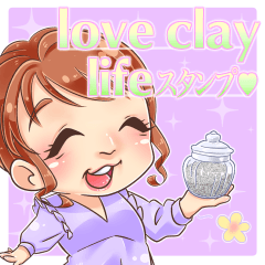love  clay  life stamp