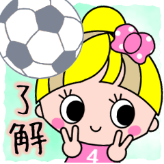 football colorful pop girl sticker.