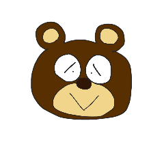 Bear's facial expression stamp