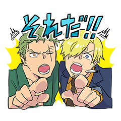 ONE PIECE ZORO&SANJI Sticker