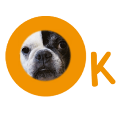 French bulldog Boo picture Sticker02