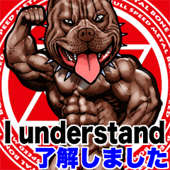 Muscle macho animal English and Japanese