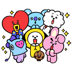 UNIVERSTAR BT21: Pint-Sized Cuteness – LINE stickers | LINE STORE