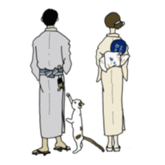 Kimono and cats