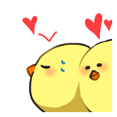 sticker of the chick used daily 2