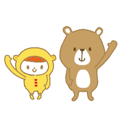 Costume bear and brown bear 2