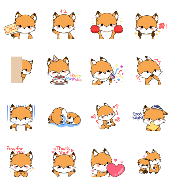 七月の狐 2 Lineクリエイターズスタンプ Stamplist