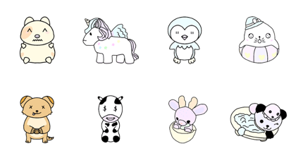 emoticon squishy 3 - animal version.