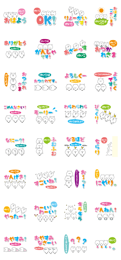 Keiko big name Sticker