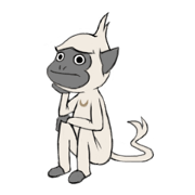 Cute,unusual,monkey,Sticker