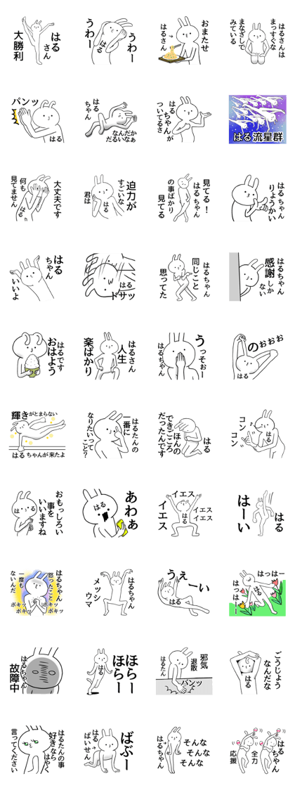 Haru name Sticker Funny rabbit