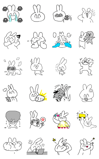 angry but smiling rabbit usagi