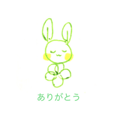 みどりのしろうさぎ(white green rabbit)
